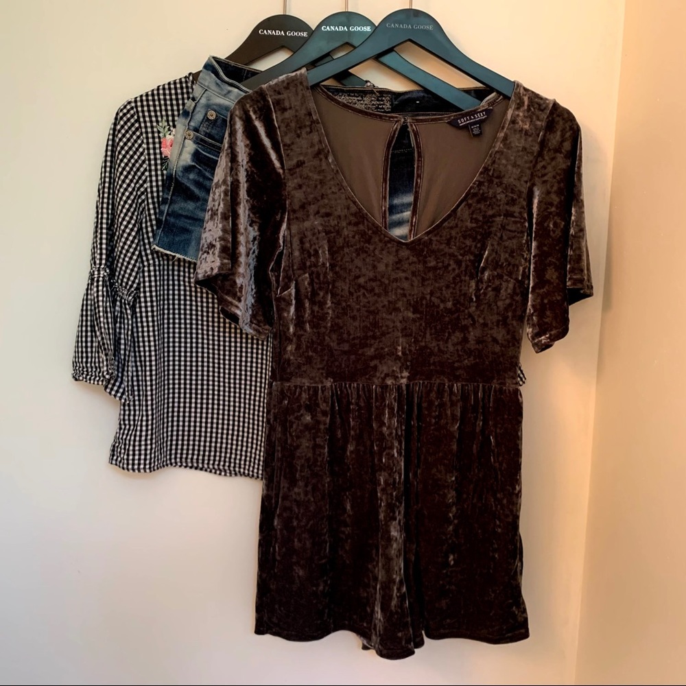 Crushed Velvet Romper